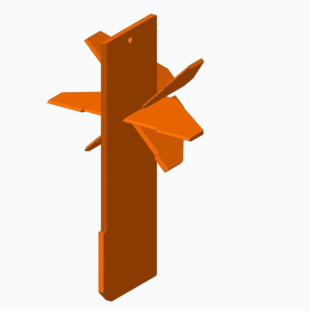 Large 8-way splitter head for Firewood Processors