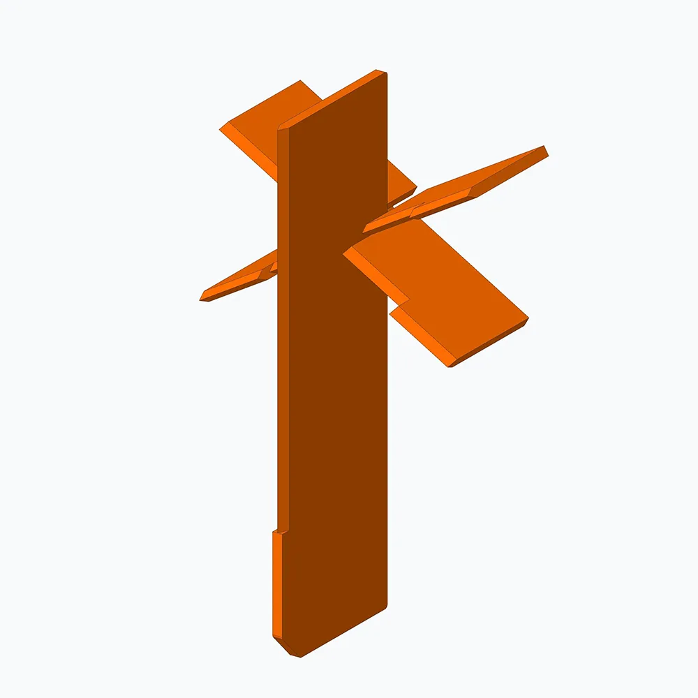 Large 6-way splitter head for Firewood Processors