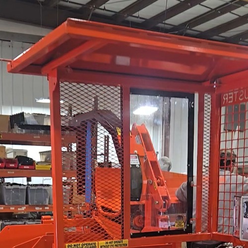 operator roof for firewood processor