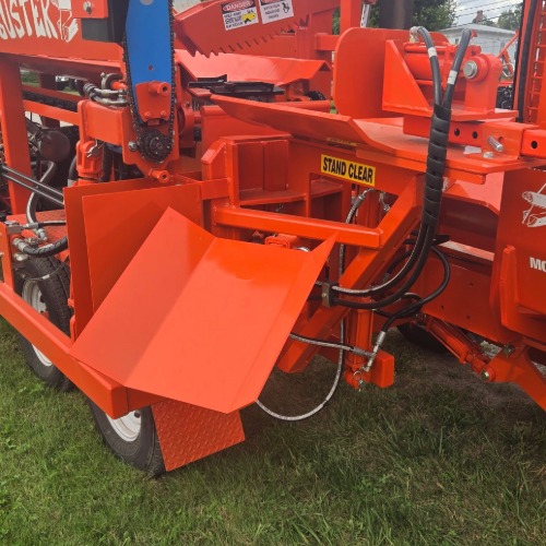 Dual dump tray for firewood processor